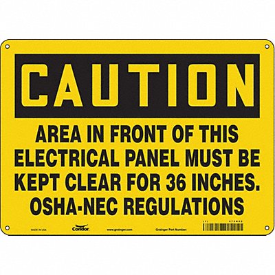 J6945 Safety Sign 10 in x 14 in Aluminum