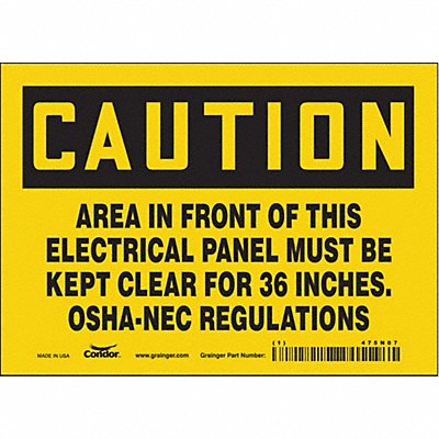 J6945 Safety Sign 5 inx7 in Vinyl