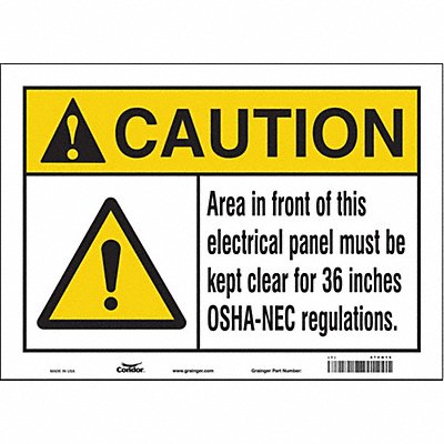 Safety Sign 10 inx14 in Vinyl