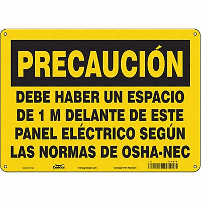 Safety Sign 10 in x 14 in Polyethylene
