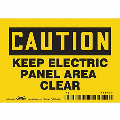 Safety Sign 3 1/2 inx5 in Vinyl