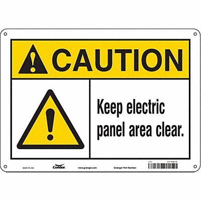 Safety Sign 10 in x 14 in Polyethylene