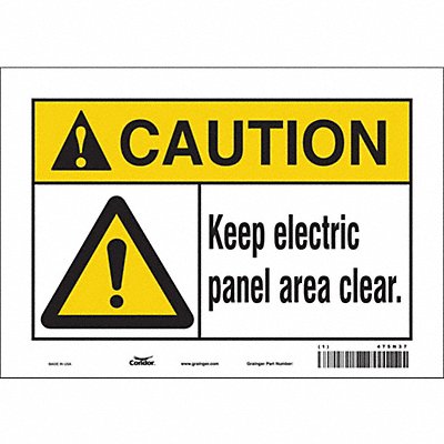 Safety Sign 7 inx10 in Vinyl