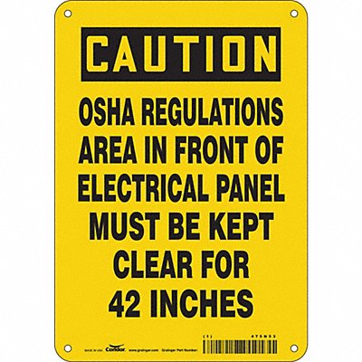 Safety Sign 10 inx7 in Aluminum