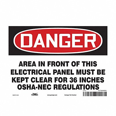 Safety Sign 7 in x 10 in Aluminum