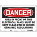 Safety Sign 10 in x 14 in Aluminum