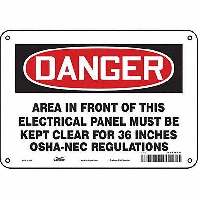 Safety Sign 7 inx10 in Polyethylene