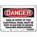 Safety Sign 7 inx10 in Polyethylene