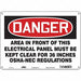 Safety Sign 10 inx14 in Polyethylene