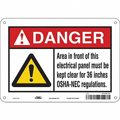 Safety Sign 7 in x 10 in Aluminum