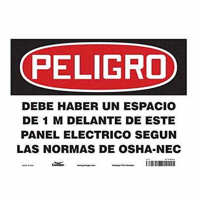 Safety Sign 10 in x 14 in Vinyl