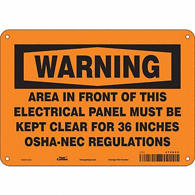 Safety Sign 7 inx10 in Polyethylene