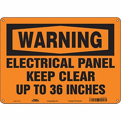 Safety Sign 10 in x 14 in Aluminum