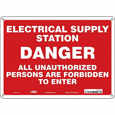 Safety Sign 10 inx14 in Polyethylene