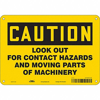 Safety Sign 7 in x 10 in Polyethylene