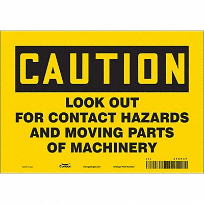 Safety Sign 7 inx10 in Vinyl