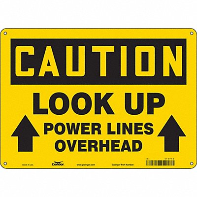 Safety Sign 10 inx14 in Polyethylene