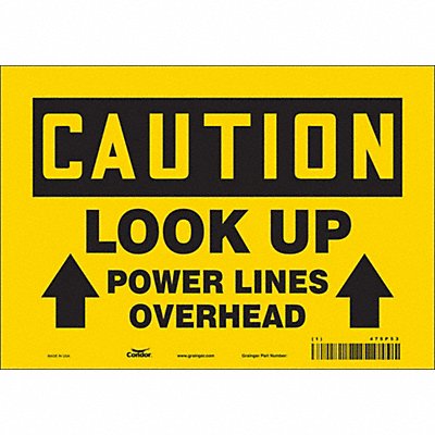 Safety Sign 7 in x 10 in Vinyl
