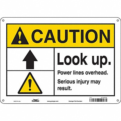 Safety Sign 10 in x 14 in Aluminum