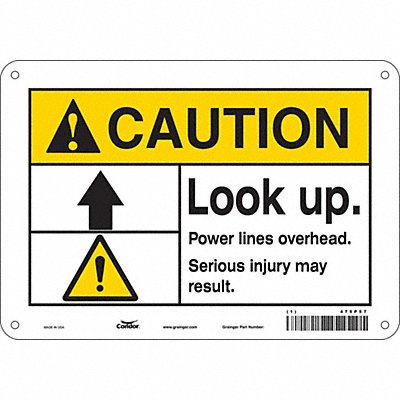 Safety Sign 7 in x 10 in Polyethylene