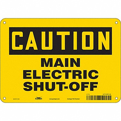 Safety Sign 7 in x 10 in Polyethylene