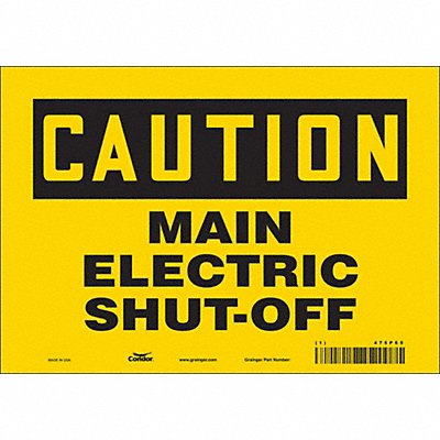 Safety Sign 7 in x 10 in Vinyl