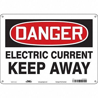 Safety Sign 10 in x 14 in Polyethylene
