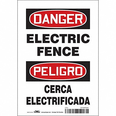 Safety Sign 10 in x 7 in Vinyl