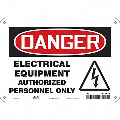 Safety Sign 7 in x 10 in Aluminum