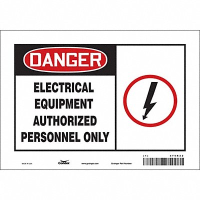 Safety Sign 7 in x 10 in Vinyl