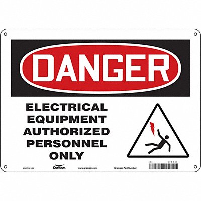 Safety Sign 10 in x 14 in Aluminum
