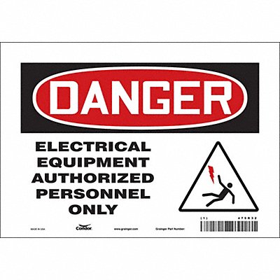 Safety Sign 7 in x 10 in Vinyl