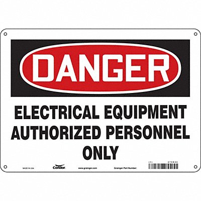 Safety Sign 10 in x 14 in Aluminum
