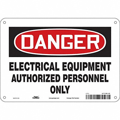Safety Sign 7 in x 10 in Polyethylene