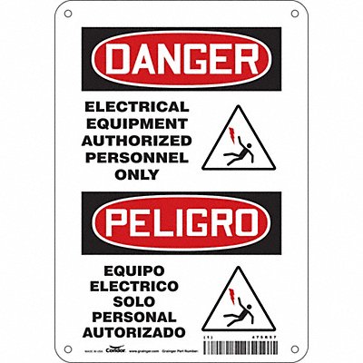 Safety Sign 10 in x 7 in Aluminum