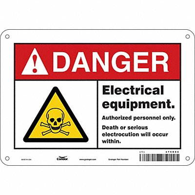 Safety Sign 7 inx10 in Polyethylene