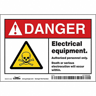 Safety Sign 3 1/2 inx5 in Vinyl