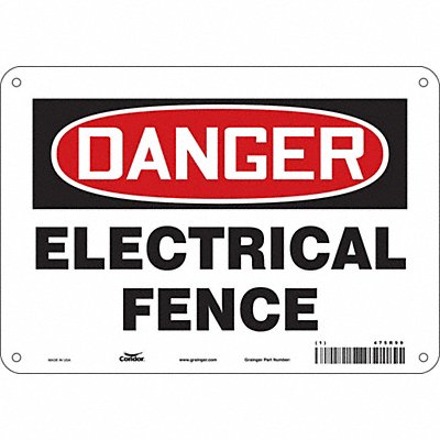 Safety Sign 7 inx10 in Polyethylene