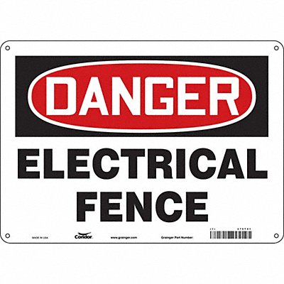 Safety Sign 10 inx14 in Polyethylene