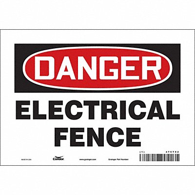 Safety Sign 7 in x 10 in Vinyl