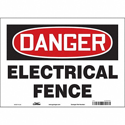 Safety Sign 10 in x 14 in Vinyl