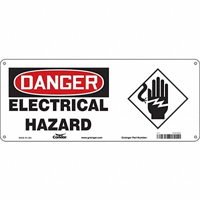 Safety Sign 7 in x 17 in Polyethylene