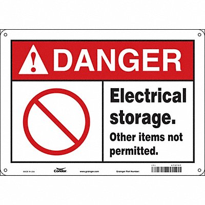 Safety Sign 10 in x 14 in Polyethylene