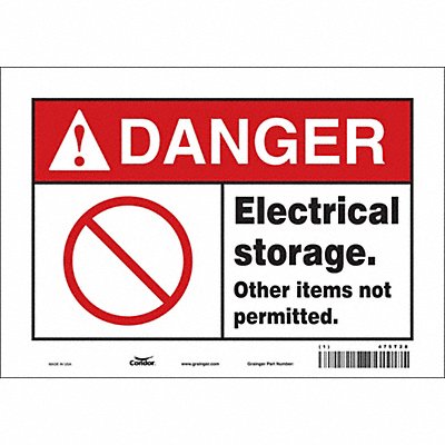 Safety Sign 7 in x 10 in Vinyl