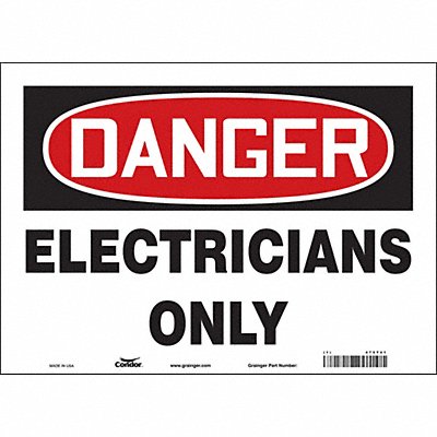 Safety Sign 10 in x 14 in Vinyl