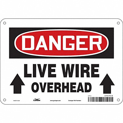 Safety Sign 7 inx10 in Polyethylene