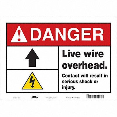 Safety Sign 10 in x 14 in Vinyl