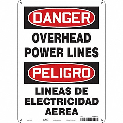 Safety Sign 14 inx10 in Polyethylene