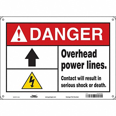 Safety Sign 10 inx14 in Aluminum
