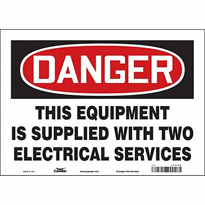 Safety Sign 10 in x 14 in Vinyl